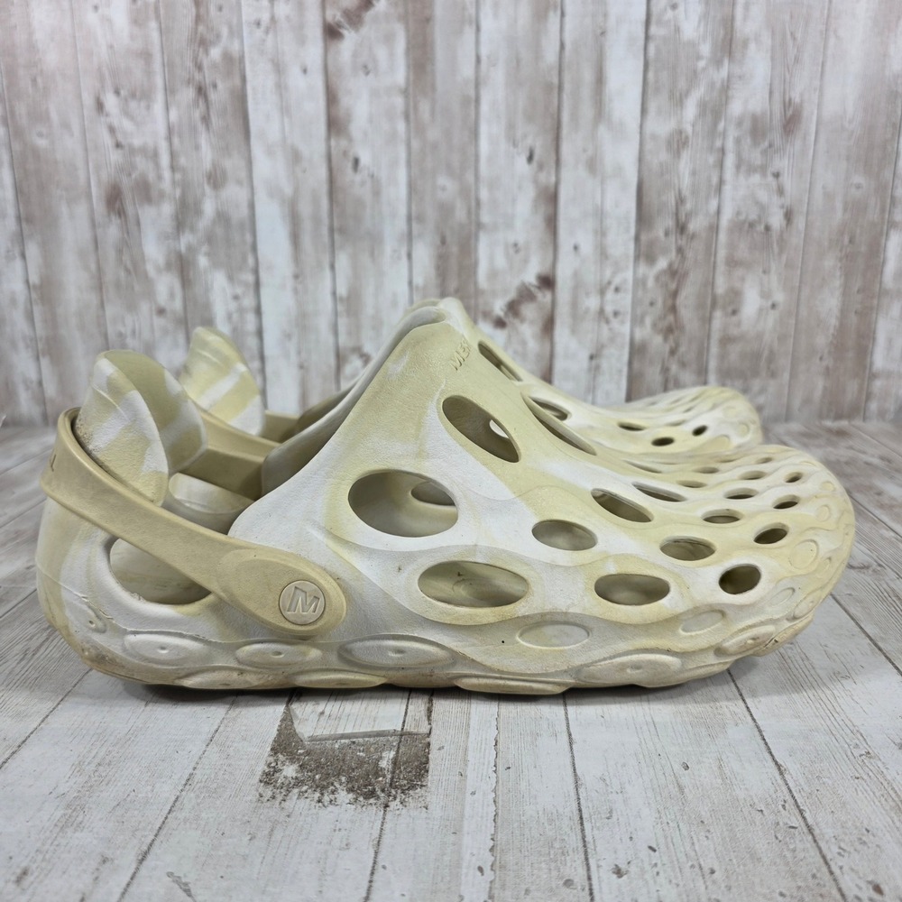 Merrell Hydro Moc Mens 11 Cream White Marbled Water Shoes Clogs J003743